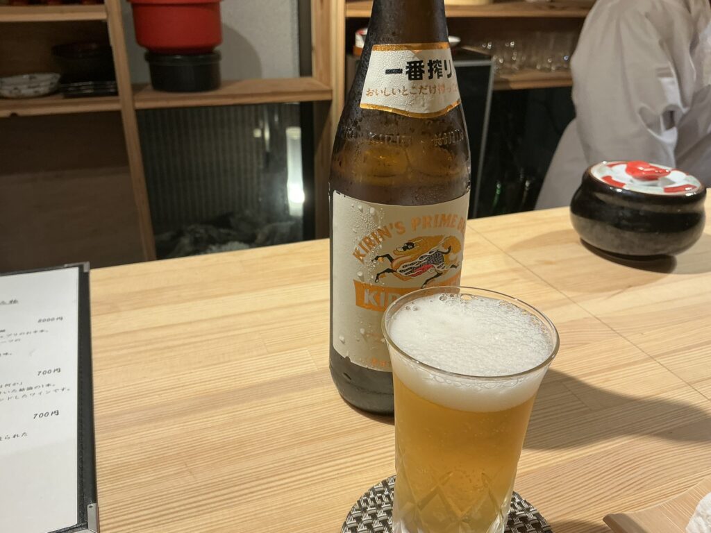 寿司こまちのビール