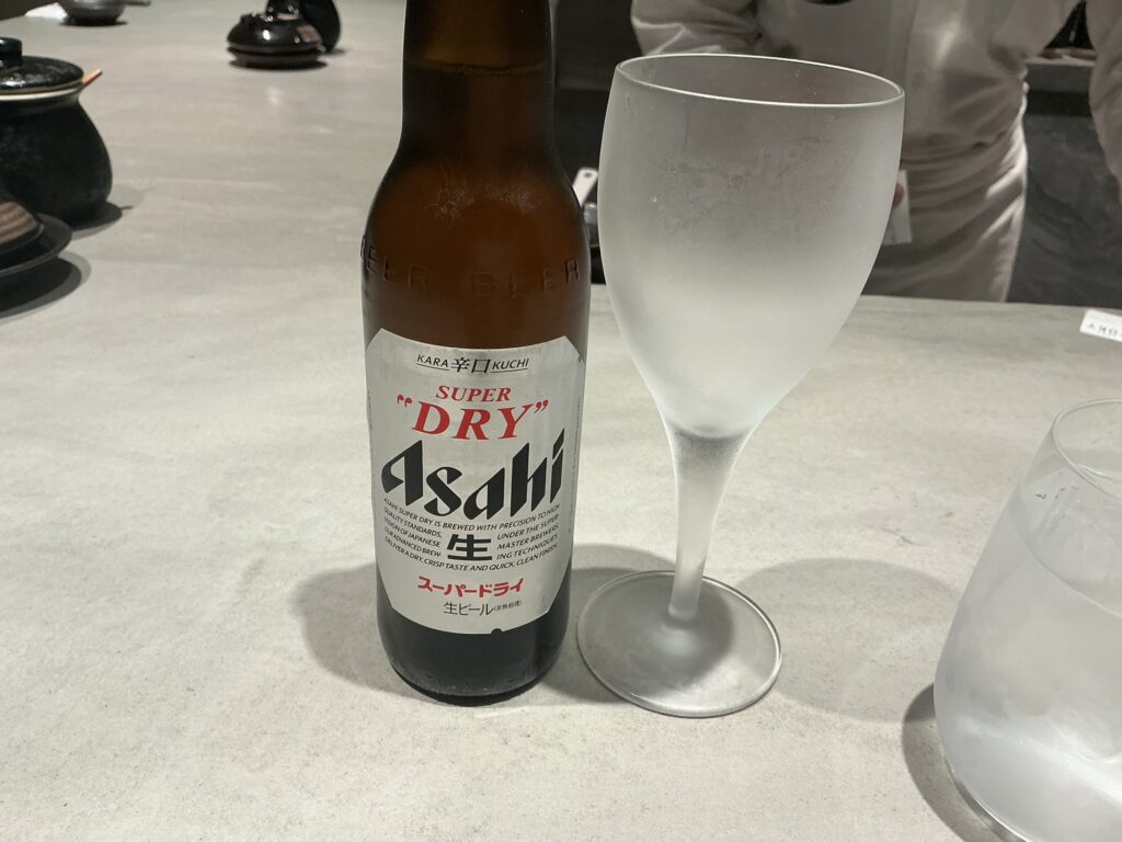東京とんかつがぶうのビール