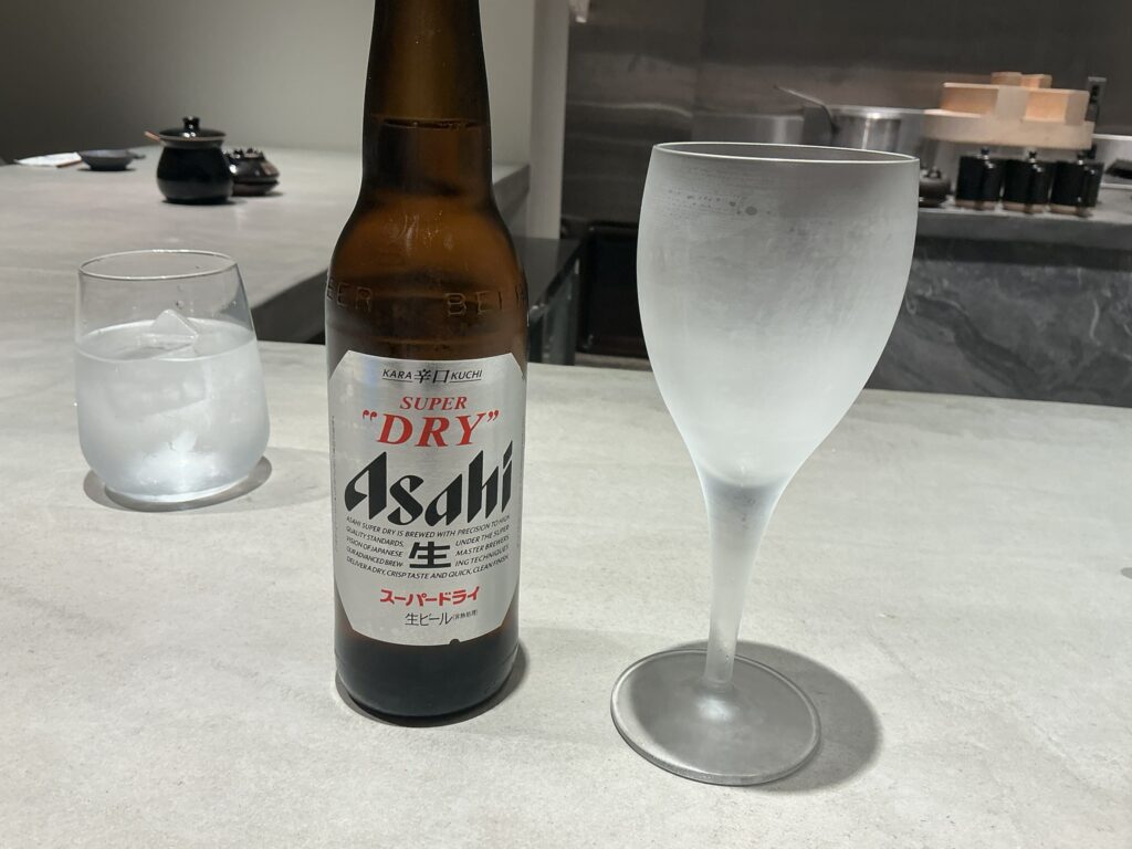 東京とんかつがぶうのビール