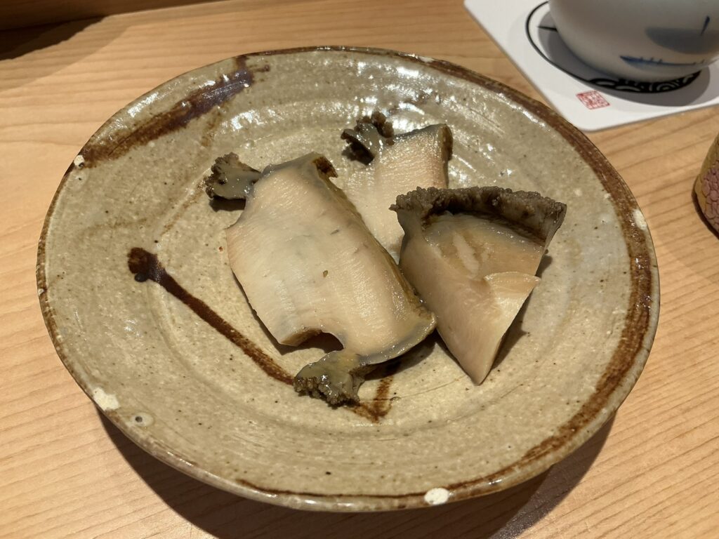 浅草壽司清のアワビ