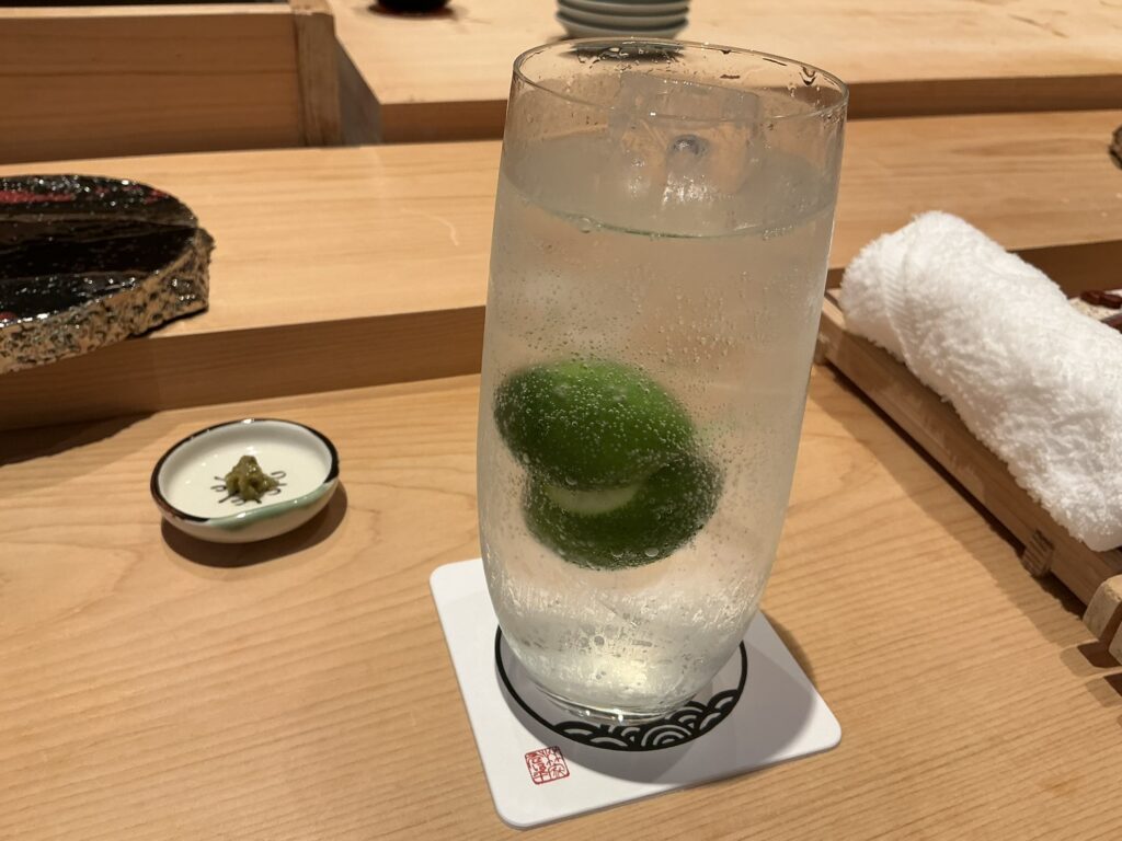 浅草壽司清のスダチサワー