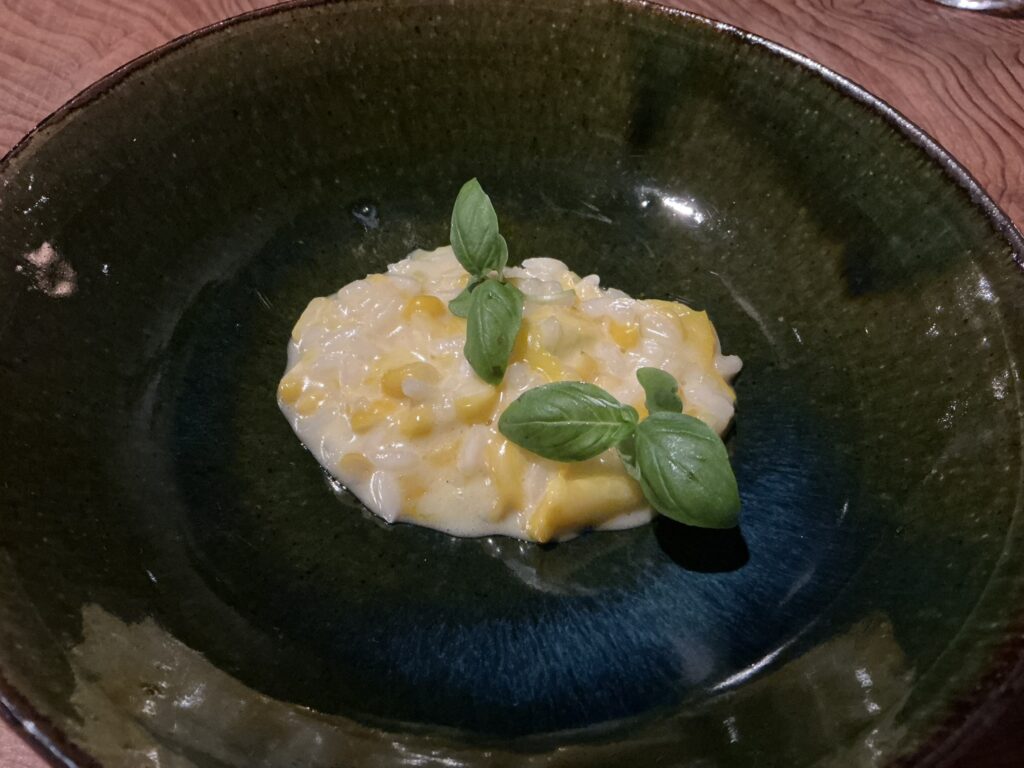 ジェルモーリオのトウモロコシのリゾット