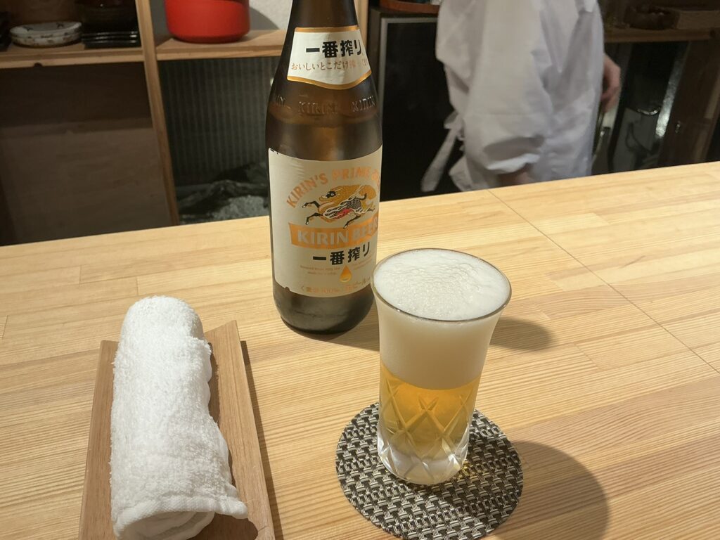 寿司こまちのビール