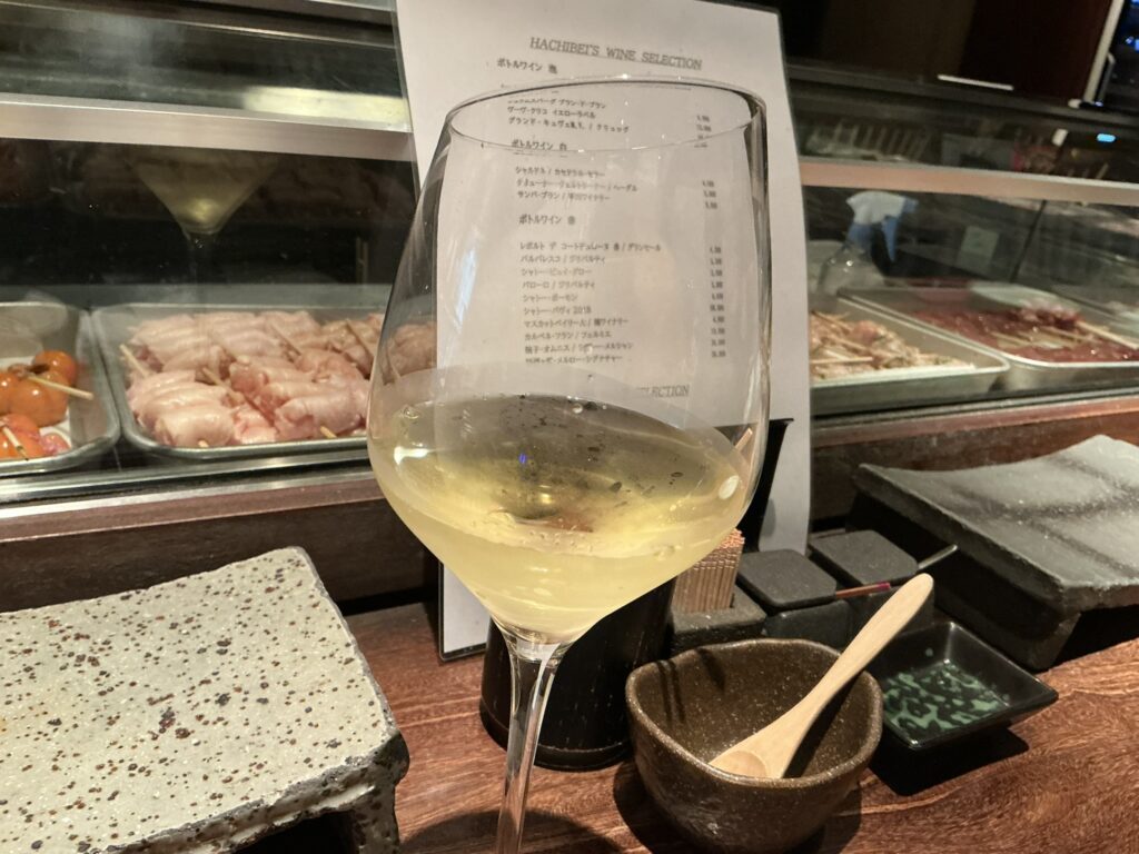 焼とりの八兵衛のワイン