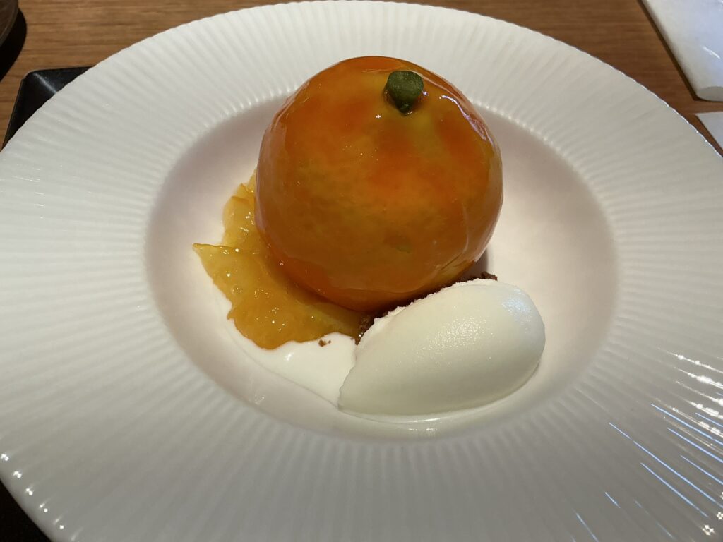 銀座ろくさん亭のオレンジのマルトナーラ