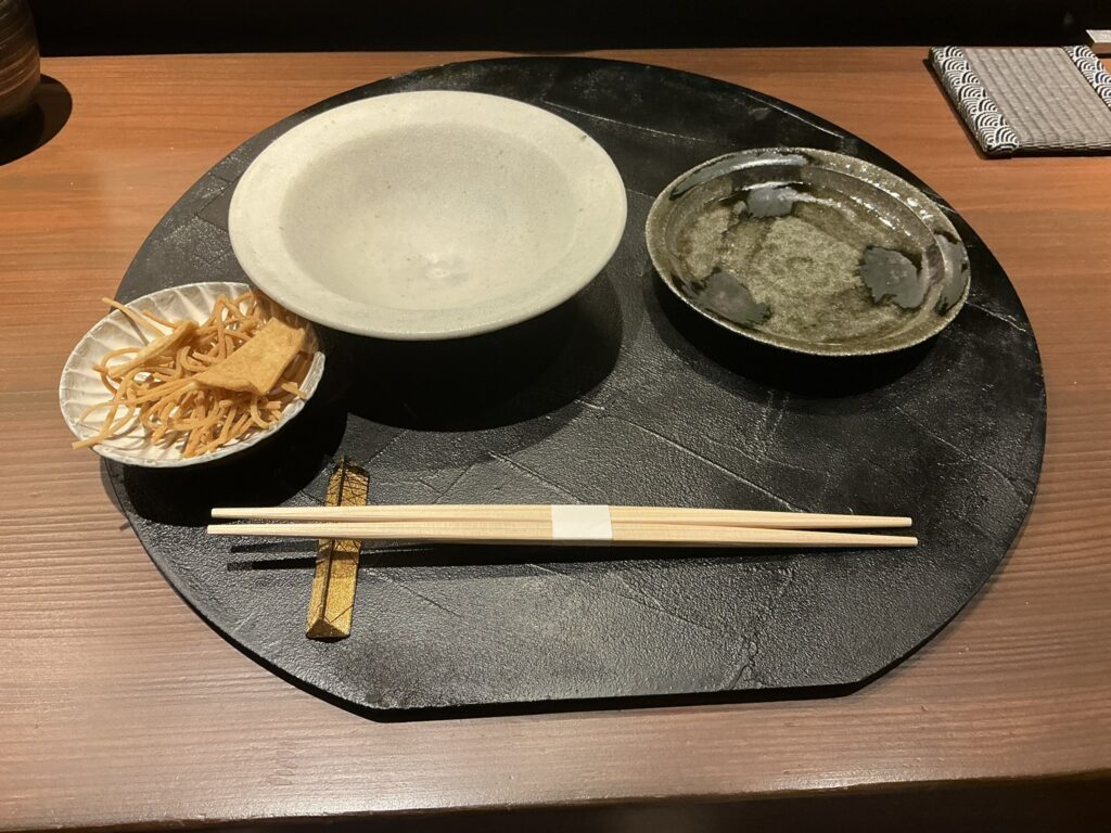 天々蕎々うめ庵のカウンターセット