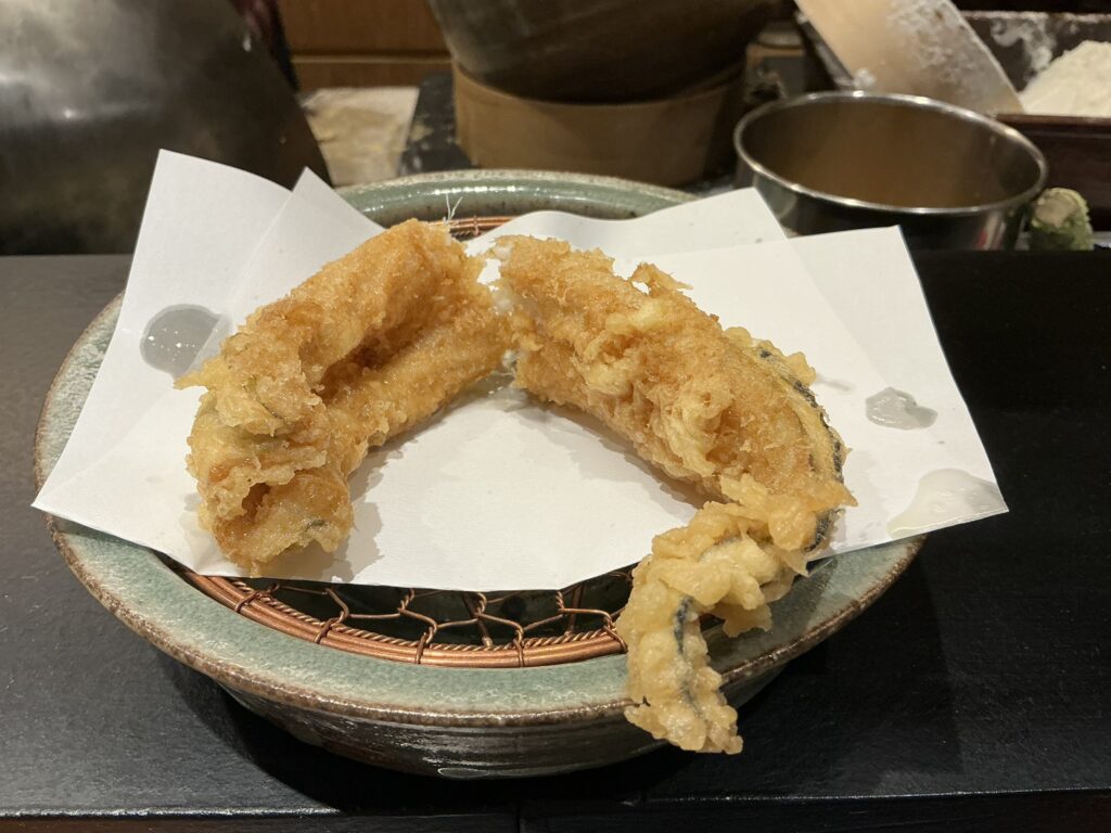 天々蕎々うめ庵のアナゴ