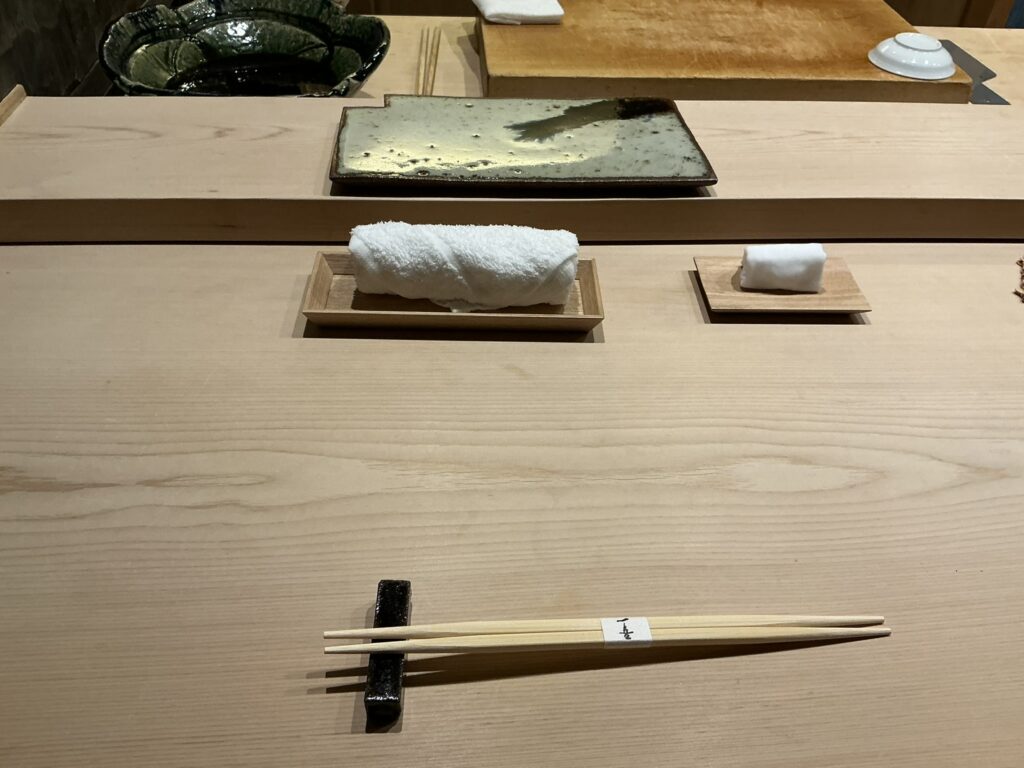 鮨一喜のカウンターセット