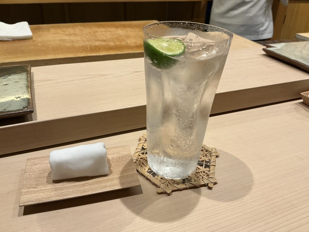 鮨一喜のスダチサワー