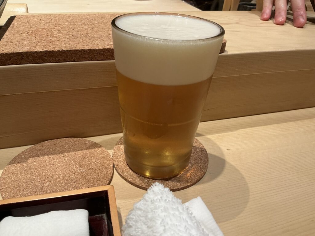 鮨結う紬のビール
