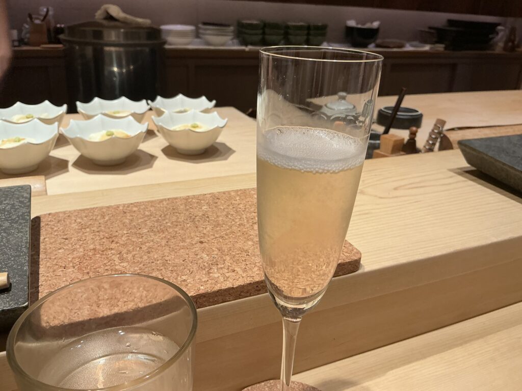 鮨結う紬のシャンパン