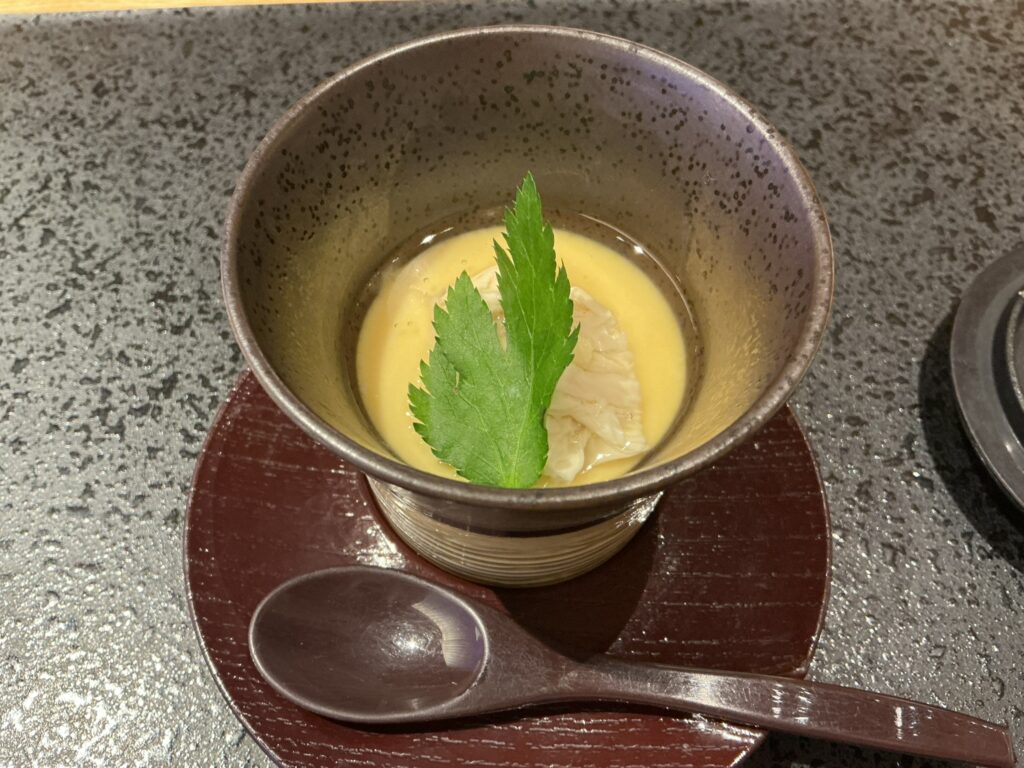 銀座幸の羽の茶碗蒸し