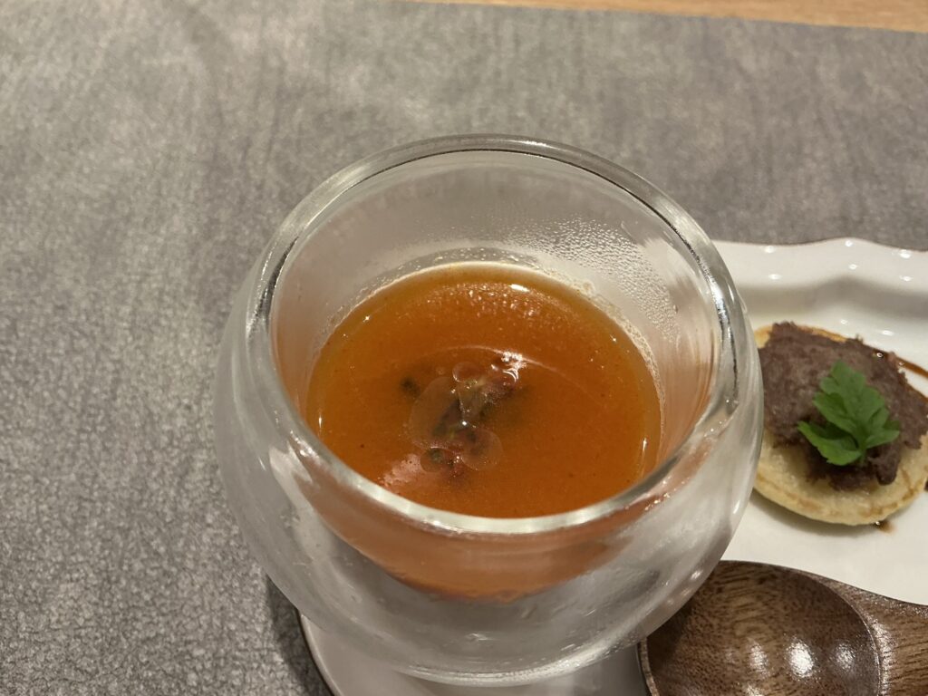 鉄板焼美安のガスパチョ