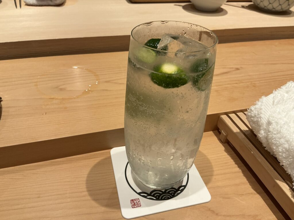 浅草壽司清のカボスサワー