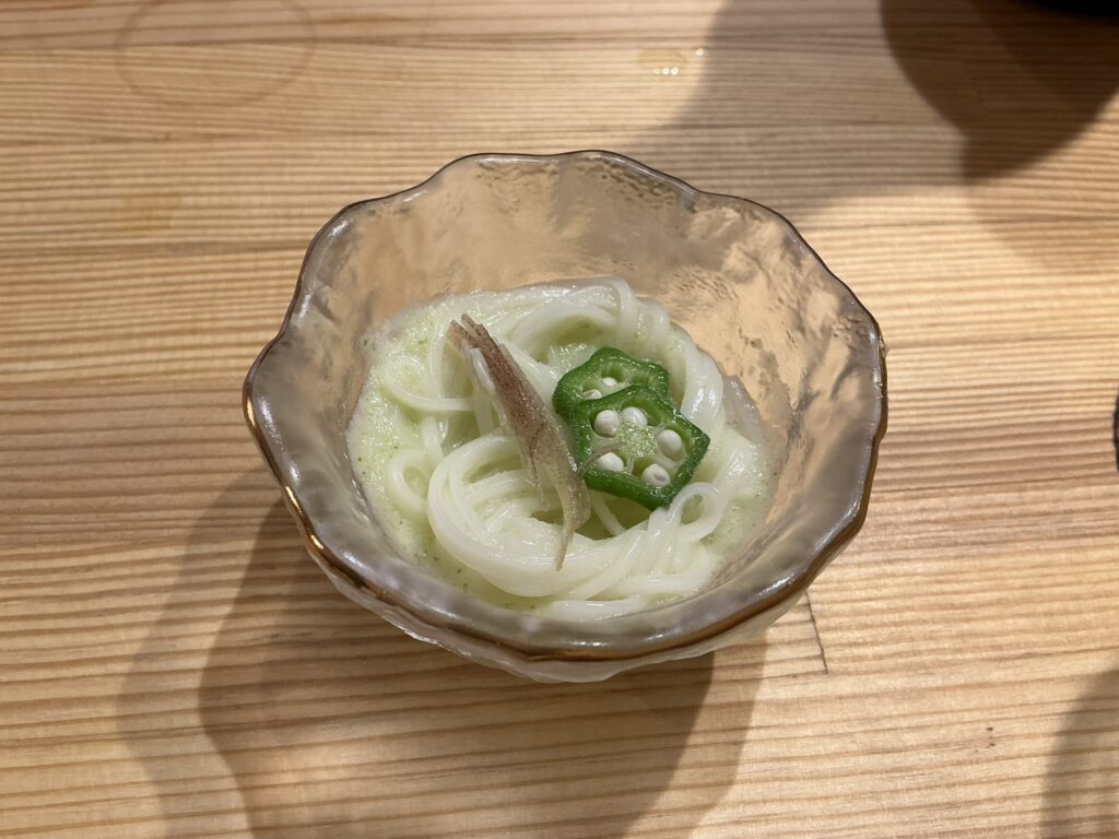 寿司こまちのオクラトロロソーメン