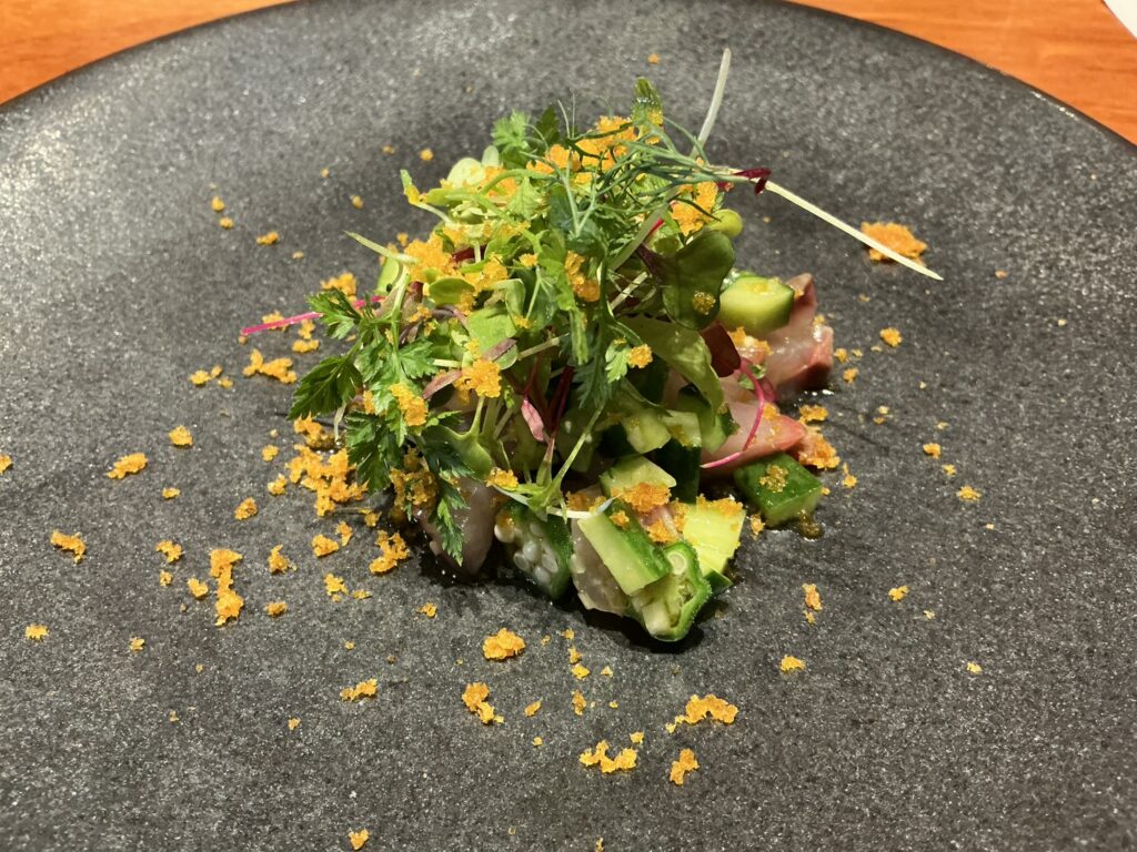 ルオーゴの大分　真鯵　からすみ　ハーブ