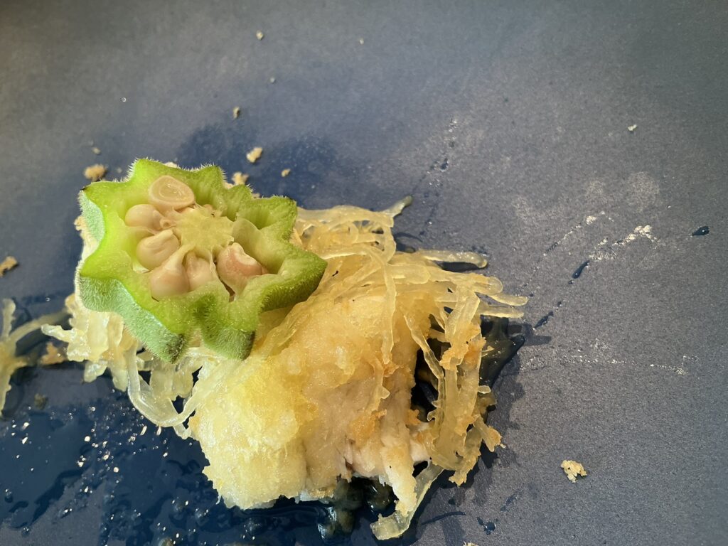 白土の鰖／素麺南瓜／秋葵