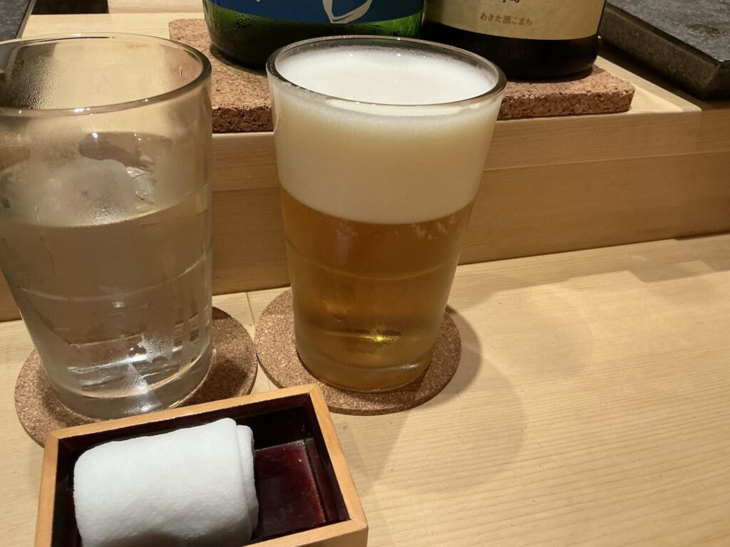鮨結う紬のビール