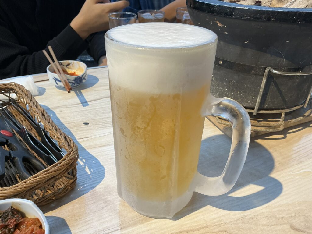 極み焼肉ホルモン清司のビール
