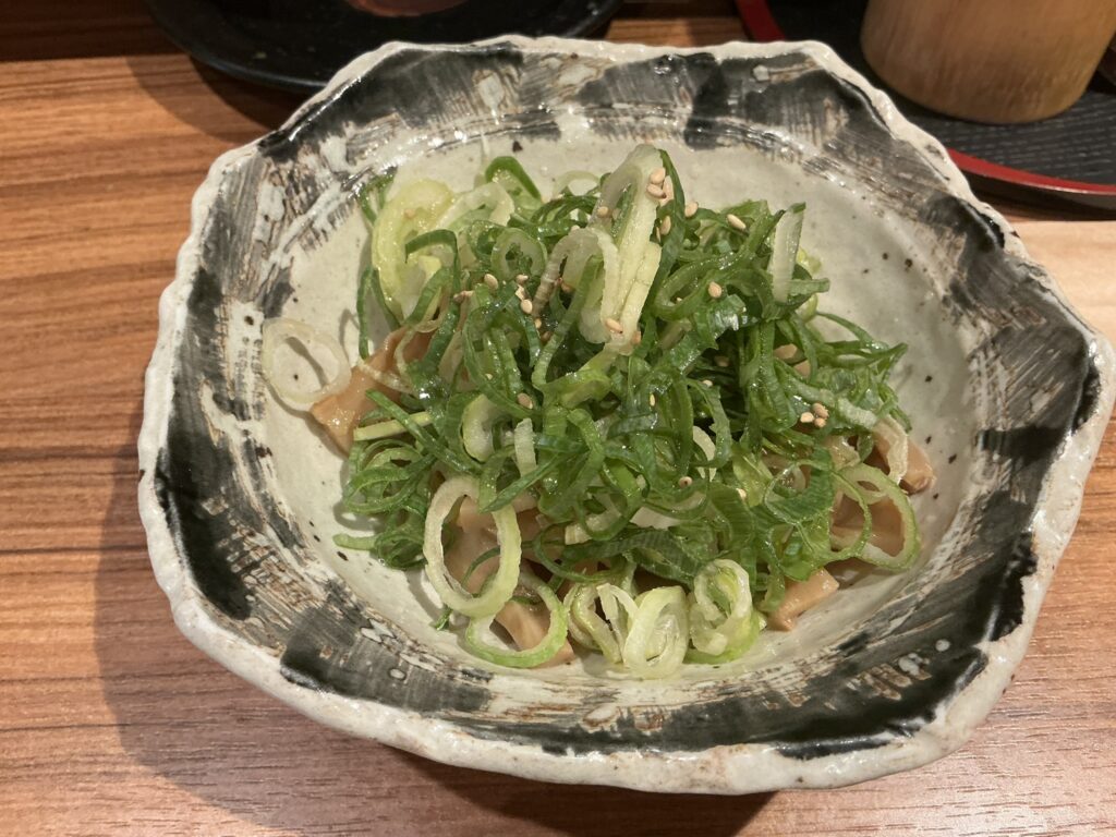 炭火晩酌屋煙のネギだくメンマ