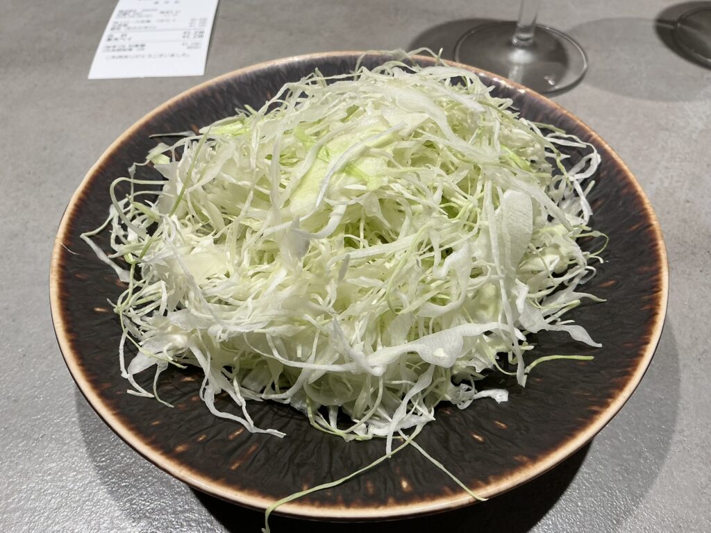 東京とんかつがぶうのキャベツ