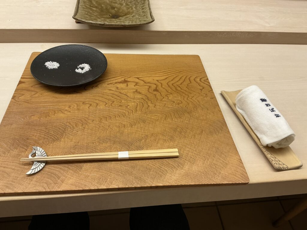 鮨おばなのカウンターセット