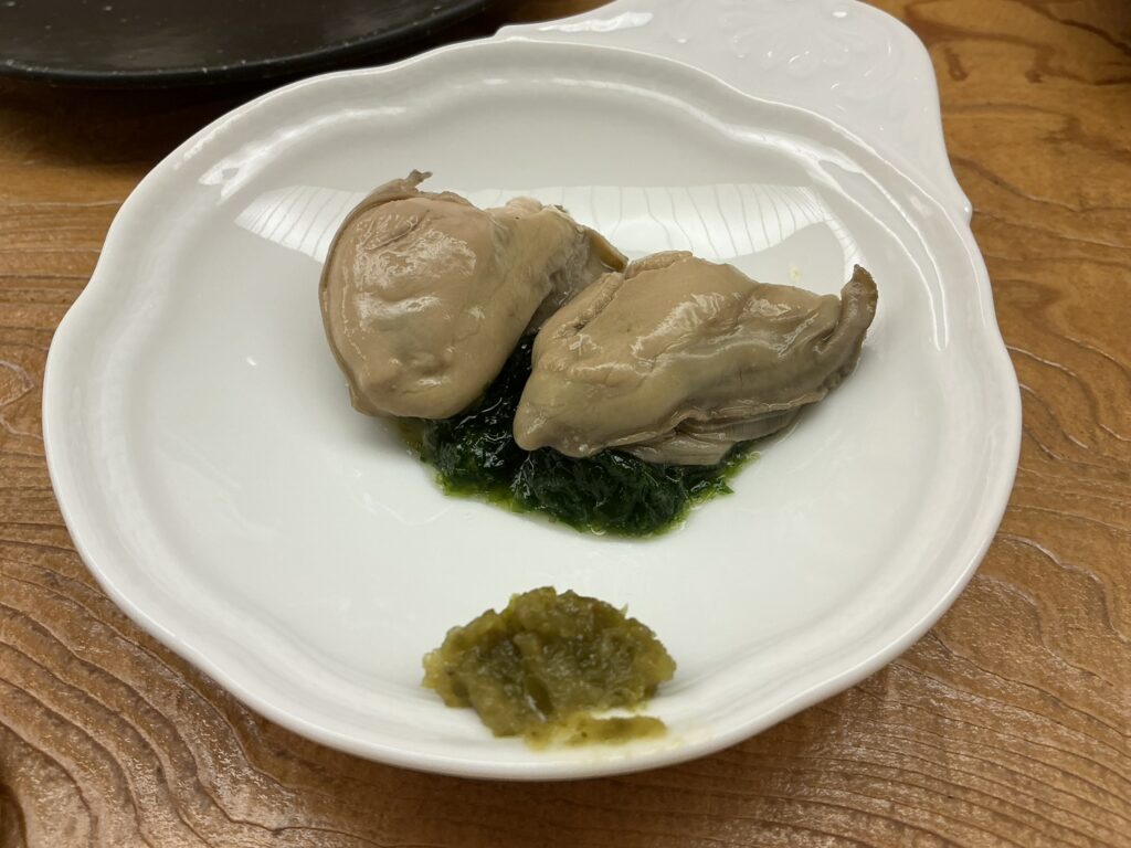 鮨おばなのカキ