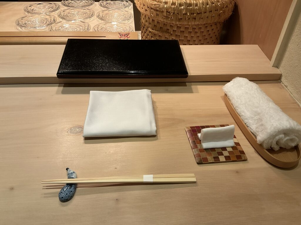 すし良月のカウンターセット