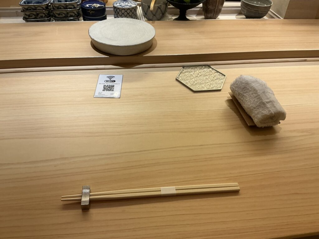 鮨侑じのカウンターセット