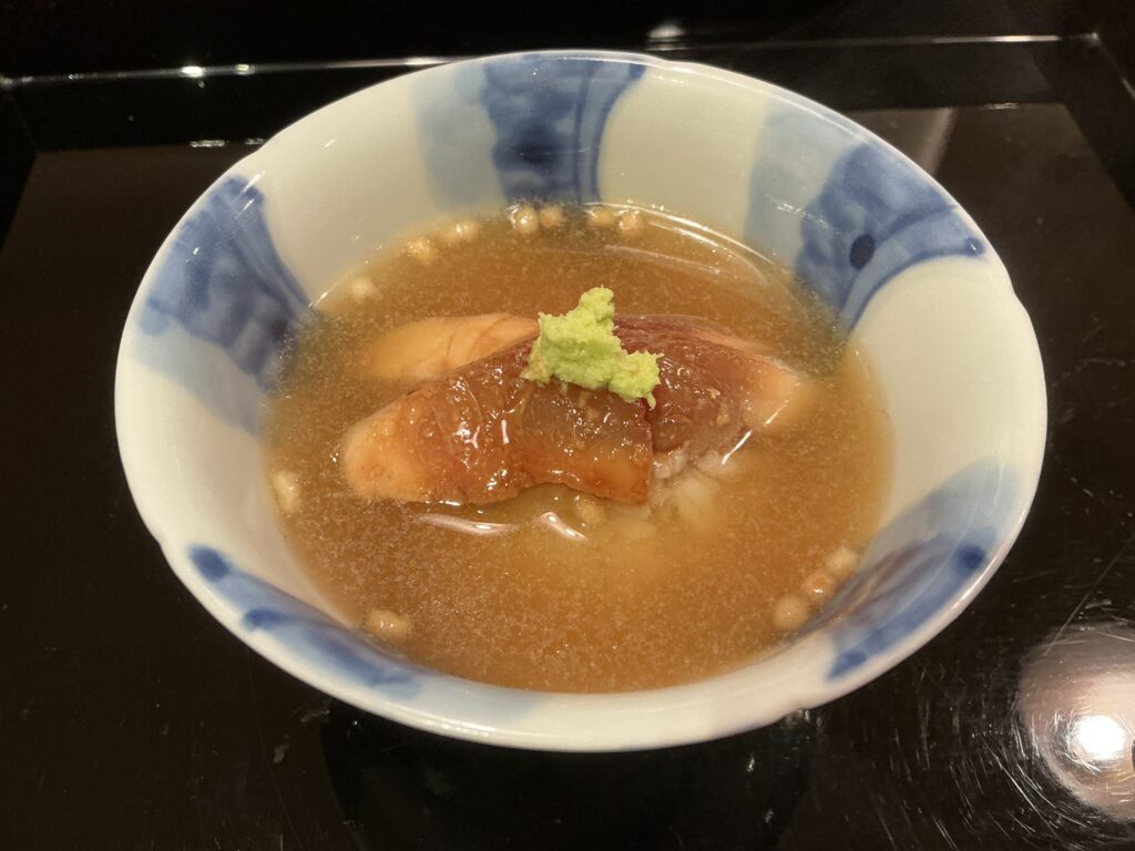 日本料理四四A2のアジ茶漬け