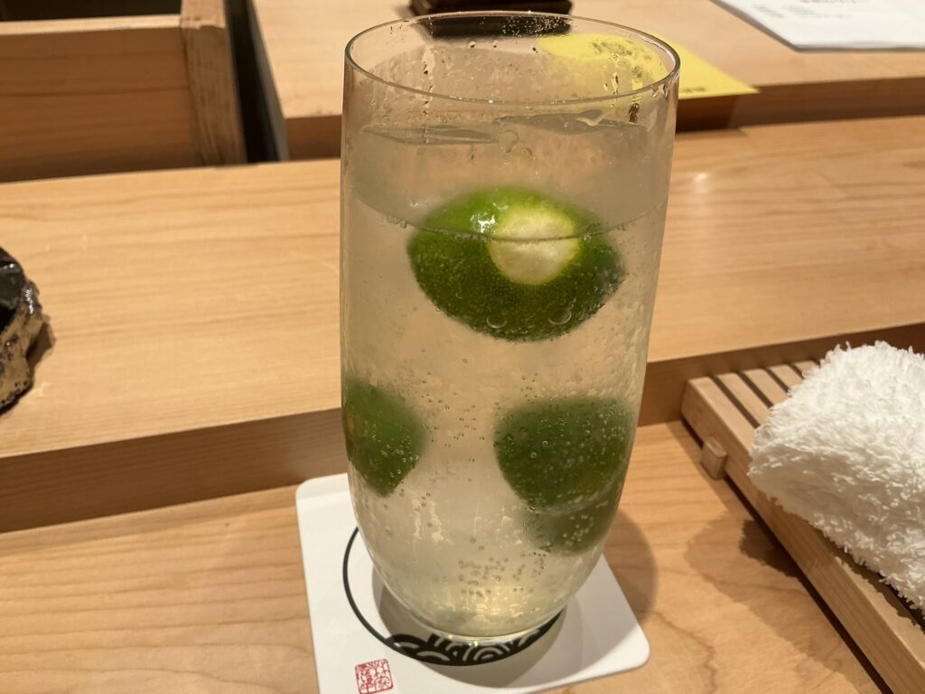 浅草壽司清のシークワーサーサワー