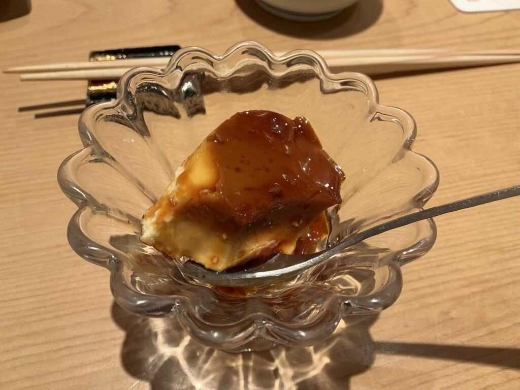 浅草壽司清のプリン