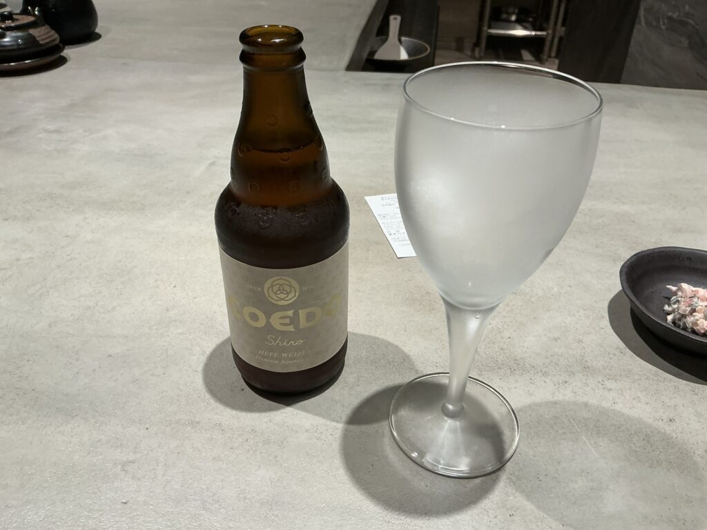 東京とんかつがぶうのビール