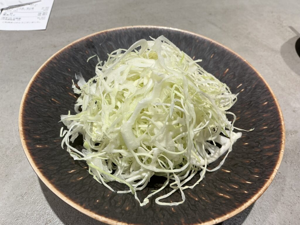 東京とんかつがぶうのキャベツ