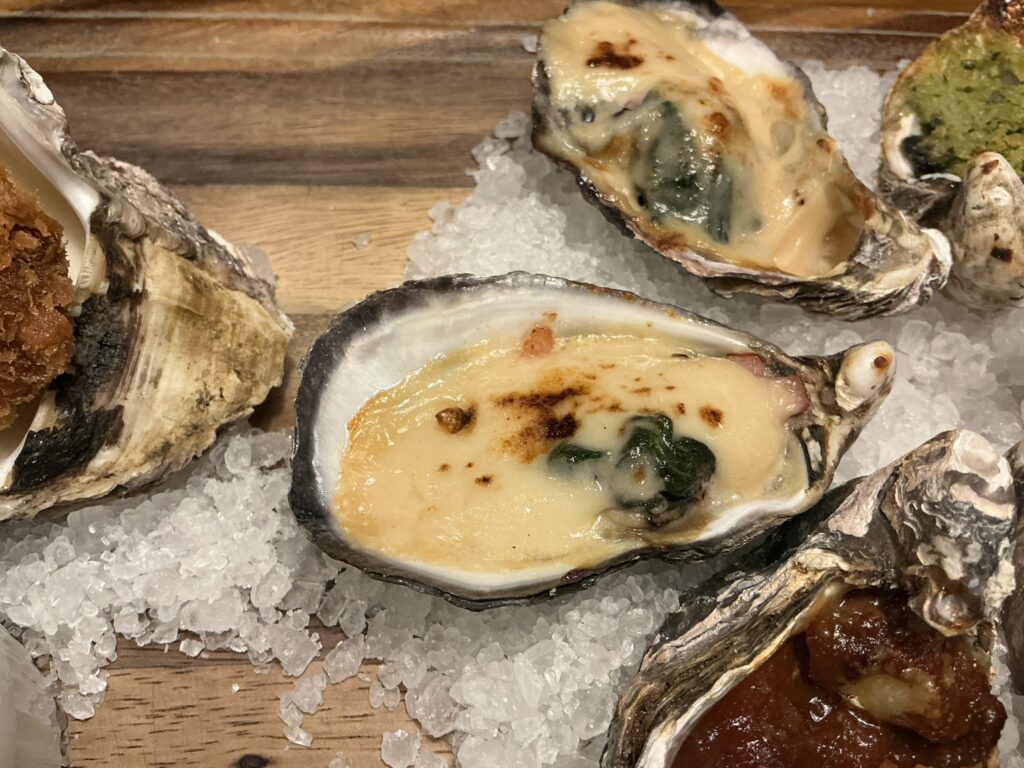 ニュー貝殻荘の牡蠣のクリームオーブン焼き