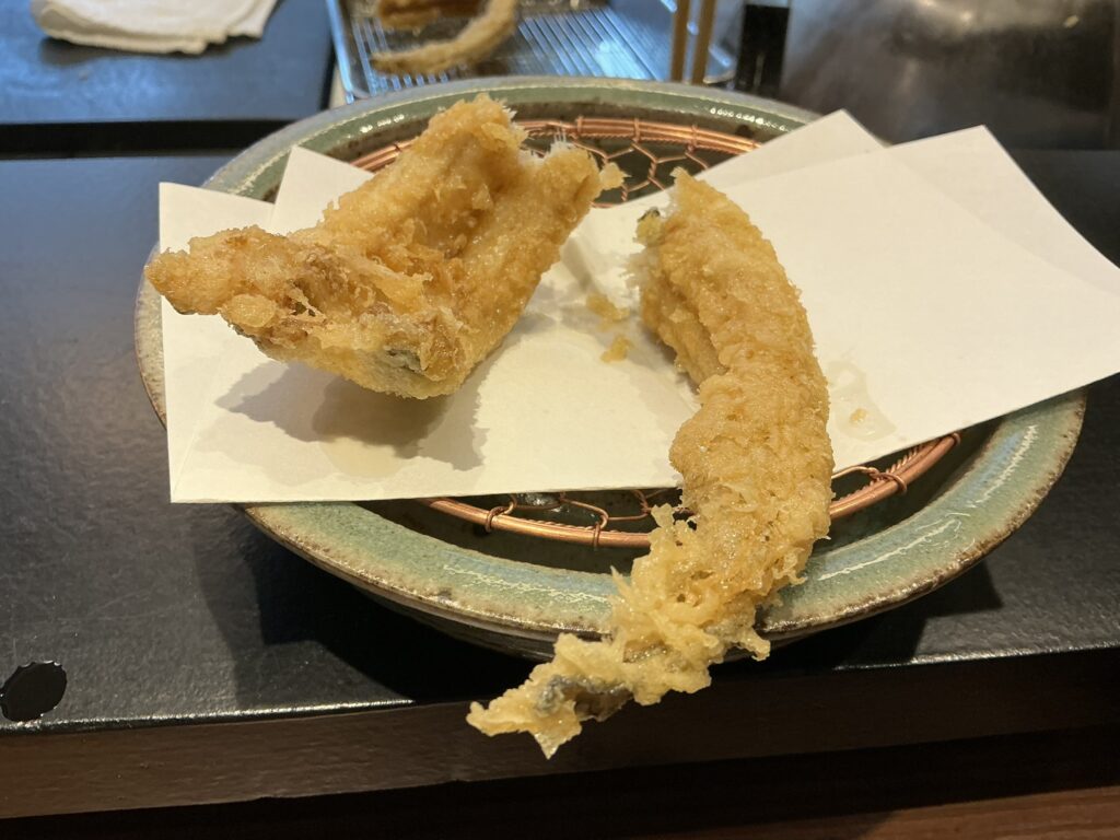 天々蕎々うめ庵のアナゴ