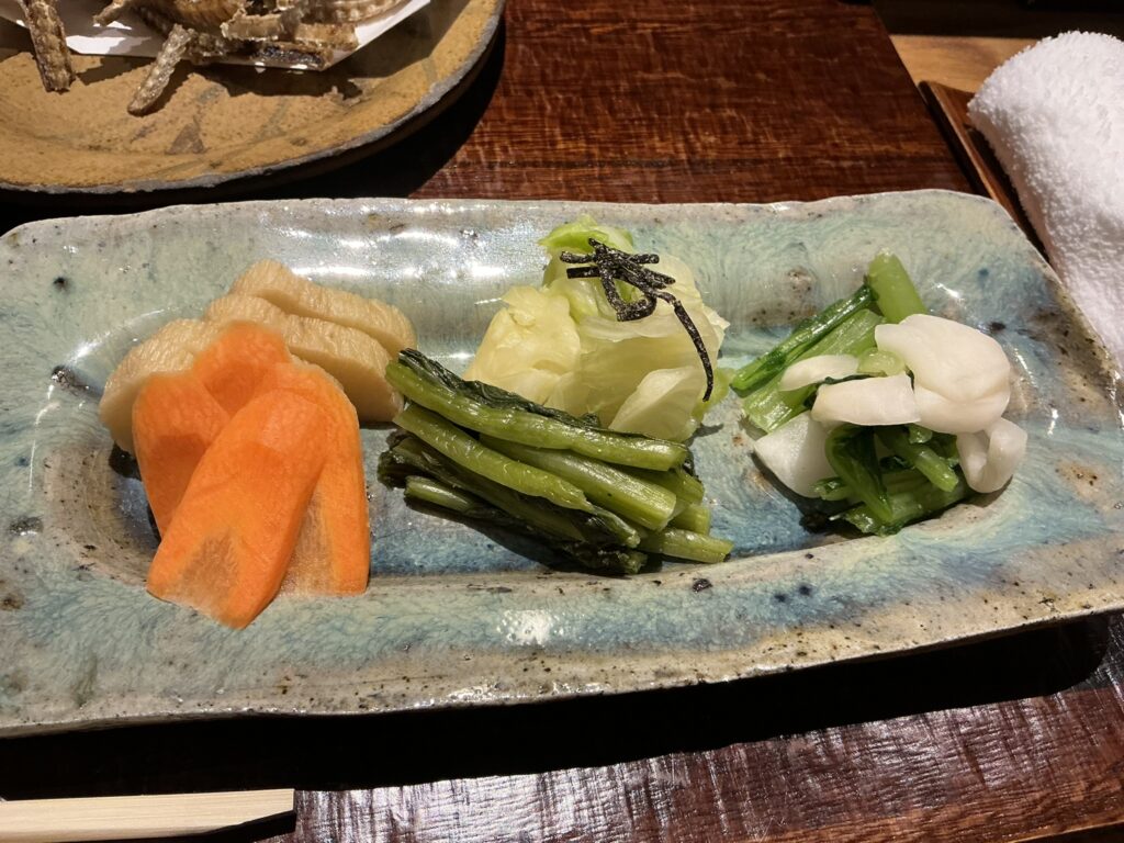 八重洲鰻はし本のお新香