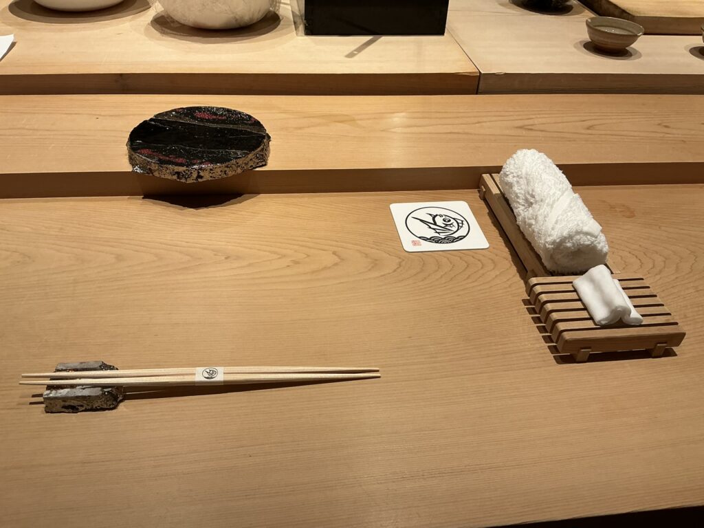 浅草壽司清のカウンターセット