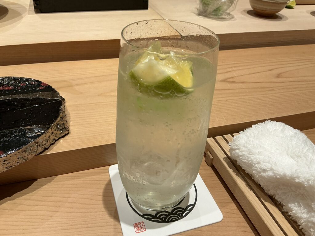 浅草壽司清のかぼすサワー