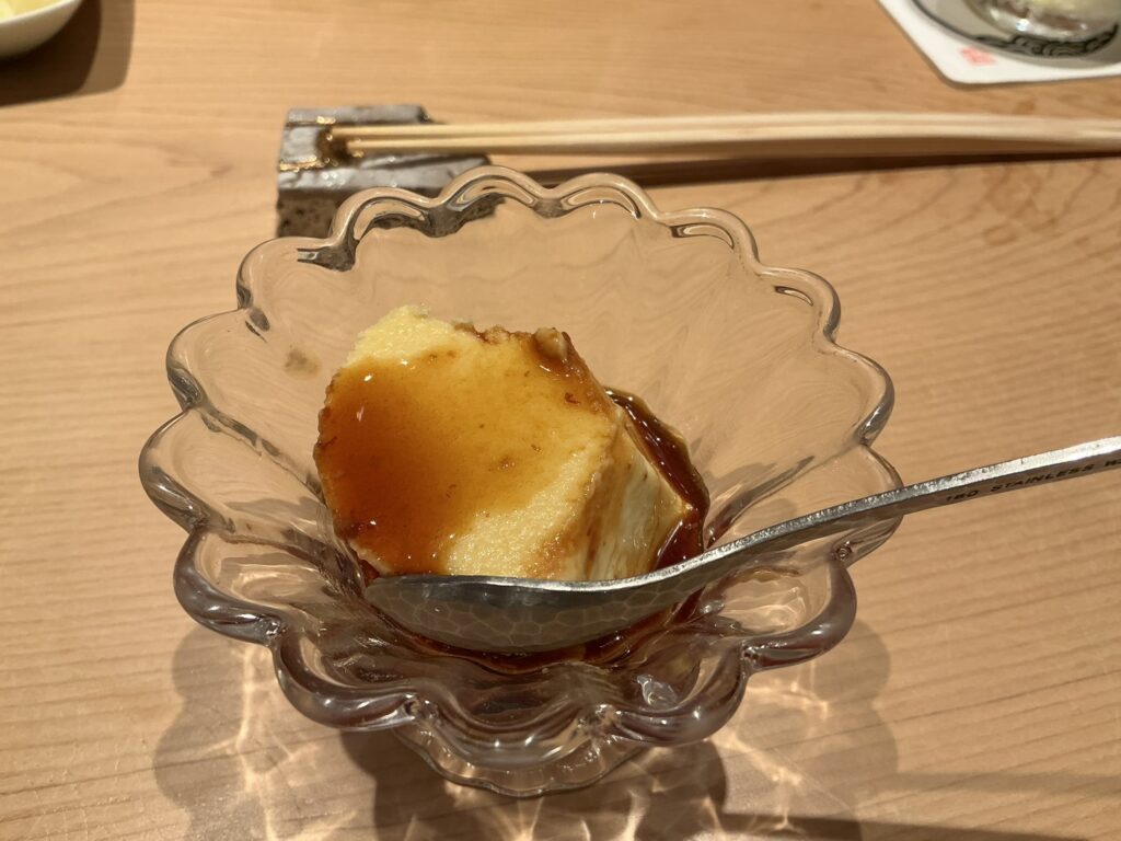 浅草壽司清のプリン