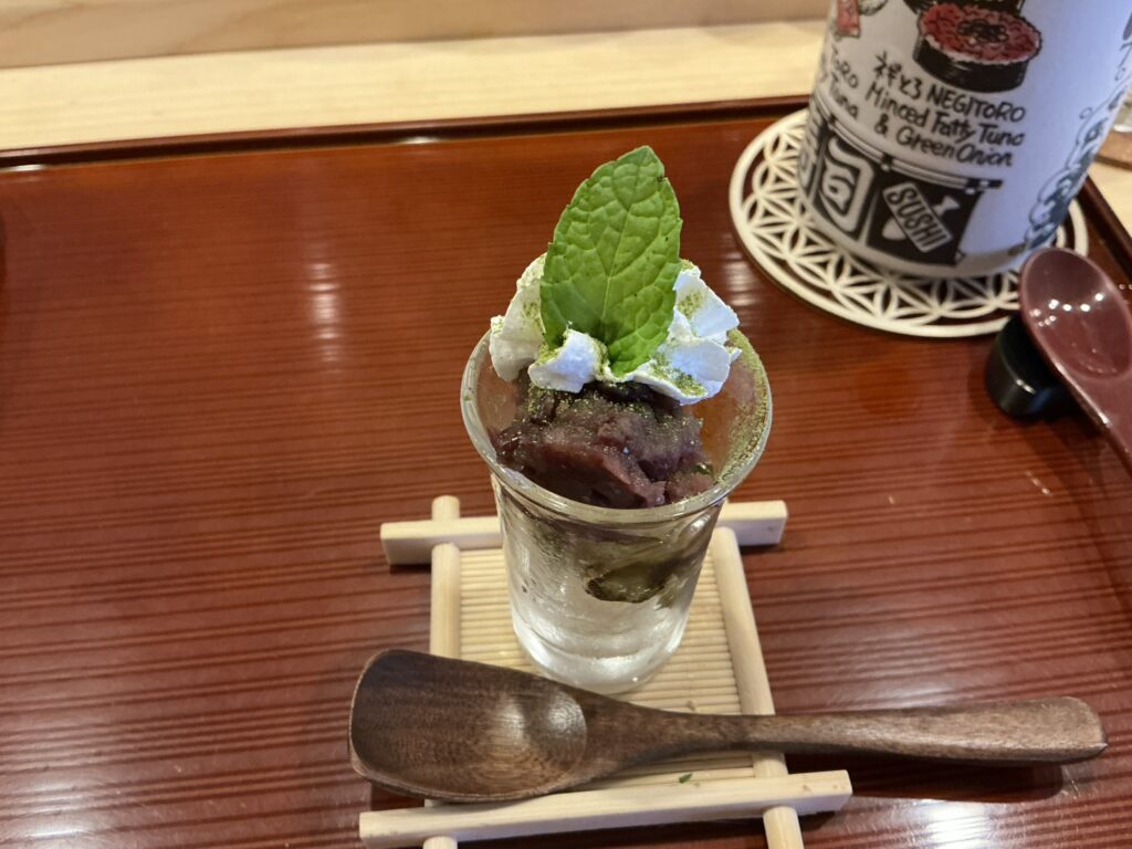 すし処漁美の抹茶シャーベット