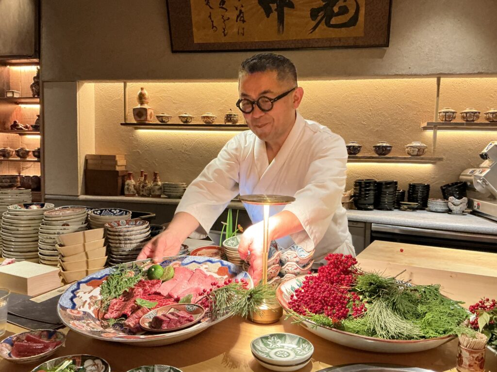 老中の大皿焼肉老中金襴手盛り