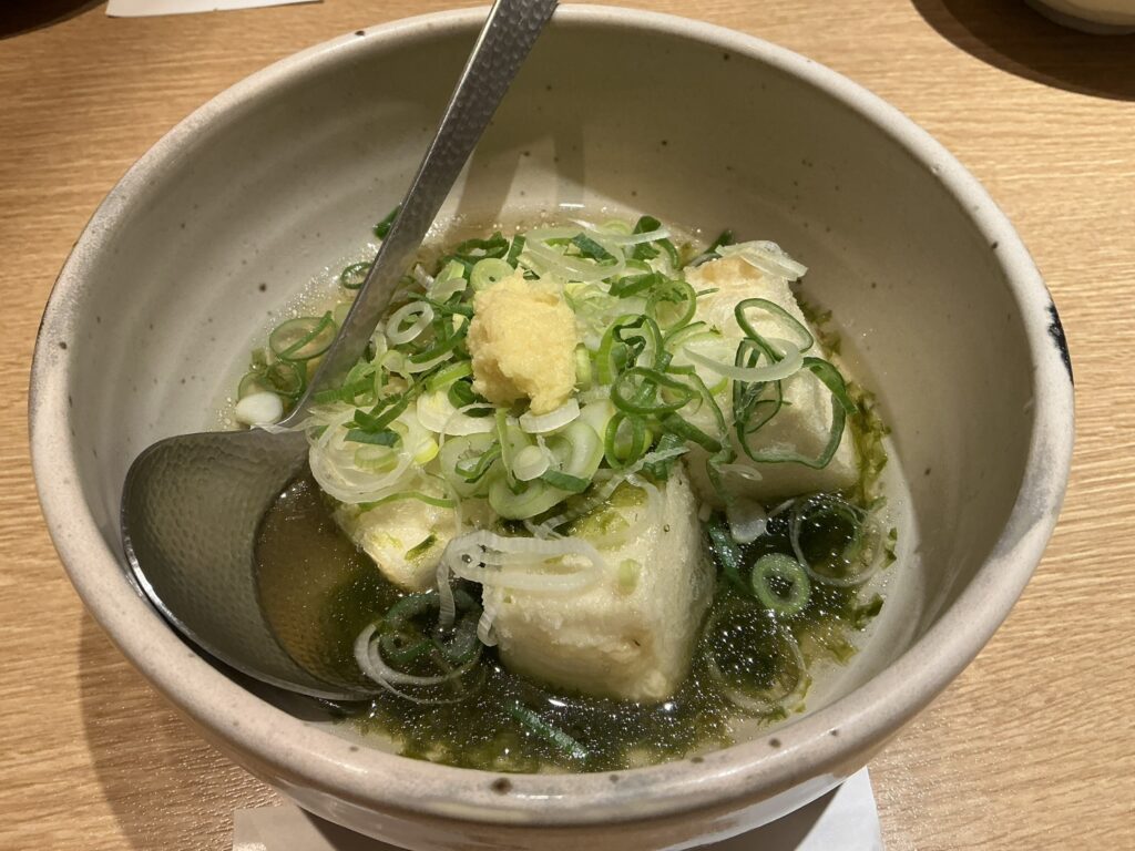 八海山の越後豆腐の揚げ出し