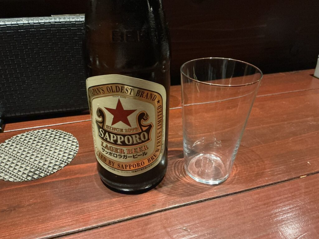 やきとり糸のビール