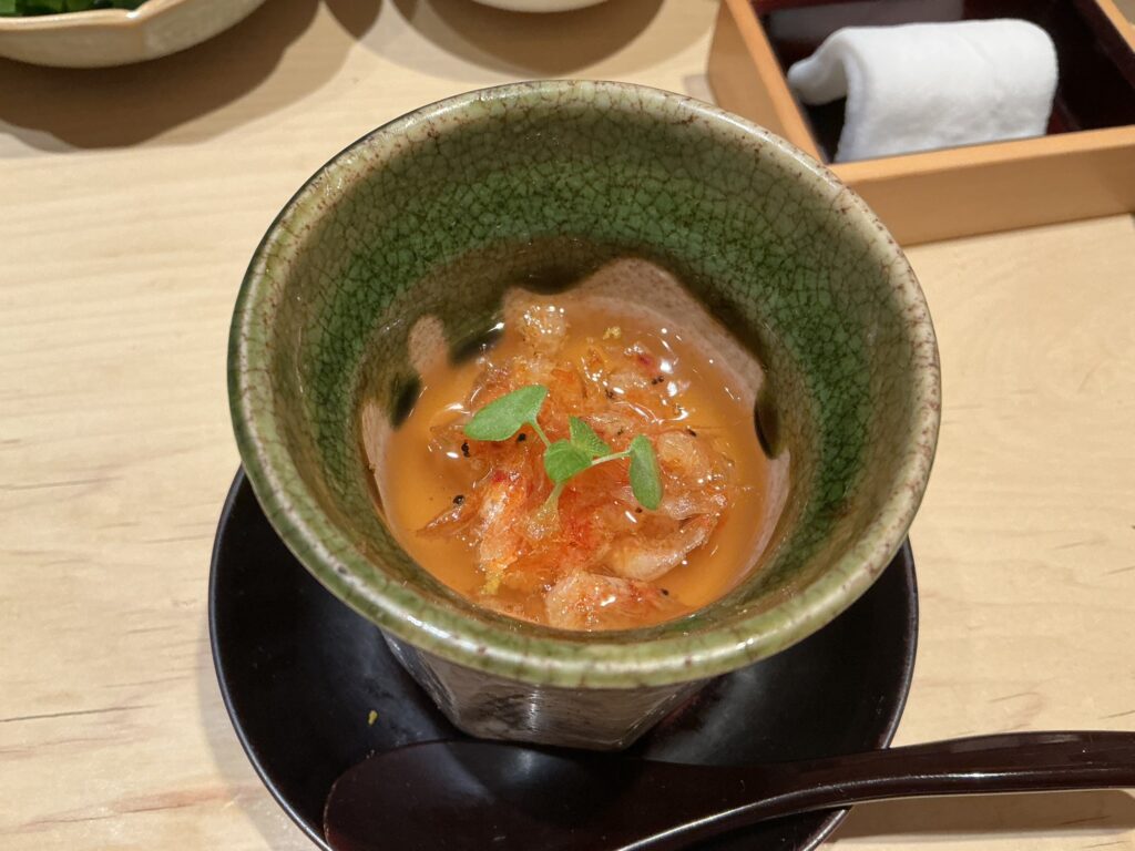 鮨結う紬の茶碗蒸し