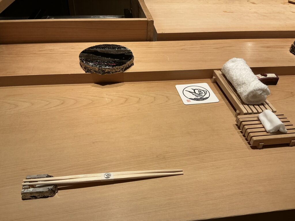 浅草壽司清のカウンターセット