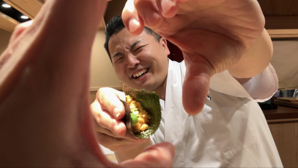 鮨結う翼のプリン巻き