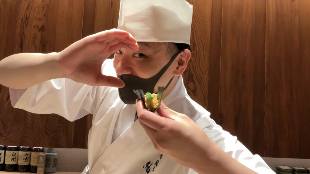 鮨結う紬のプリン巻き