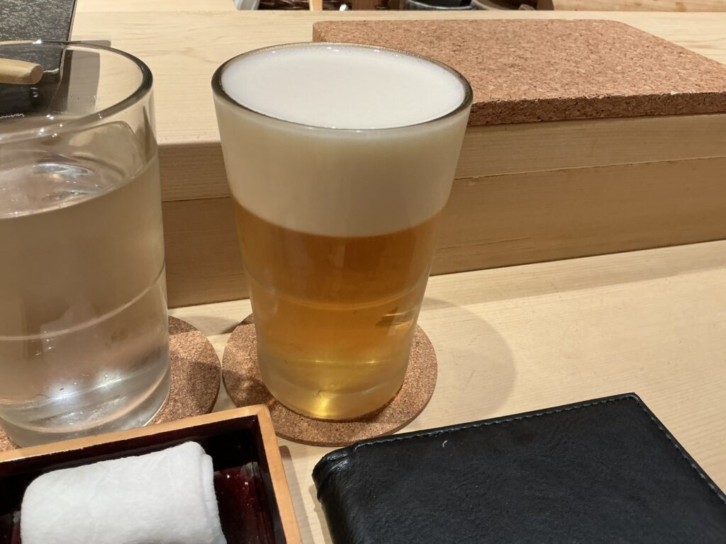 鮨結う紬のビール