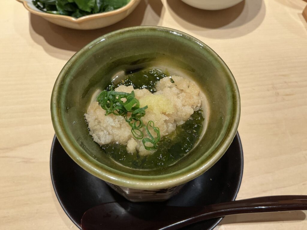 鮨結う紬の白子の揚げ出し茶碗蒸し